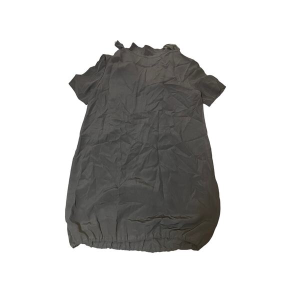 Poustovit silk top dress black mini collar womens size 6‎ - Picture 4 of 6